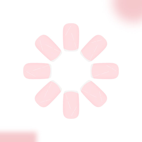 12 Sizes-24 Pcs Press On Nails C1004