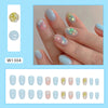 12 Sizes-24 Pcs Press On Nails W1304