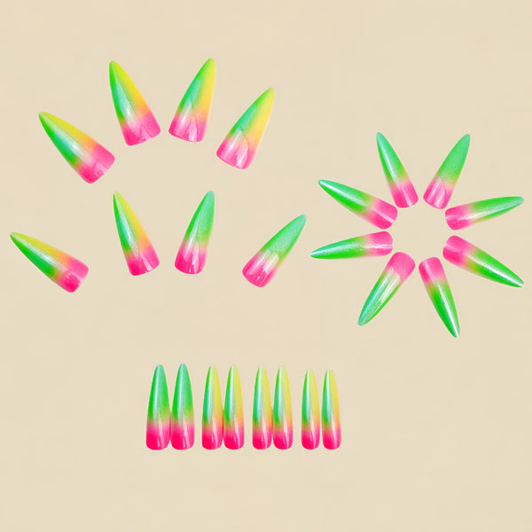 12 Sizes-24 Pcs Press On Nails Y1450
