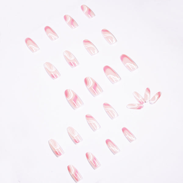 12 Sizes-24 Pcs Press On Nails JP1077
