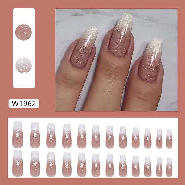 12 Sizes-24 Pcs Press On Nails W1962