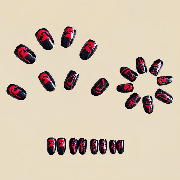 12 Sizes-24 Pcs Press On Nails Y1179