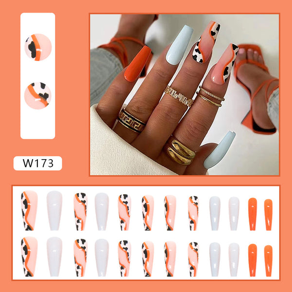 12 Sizes-24 Pcs Press On Nails W173