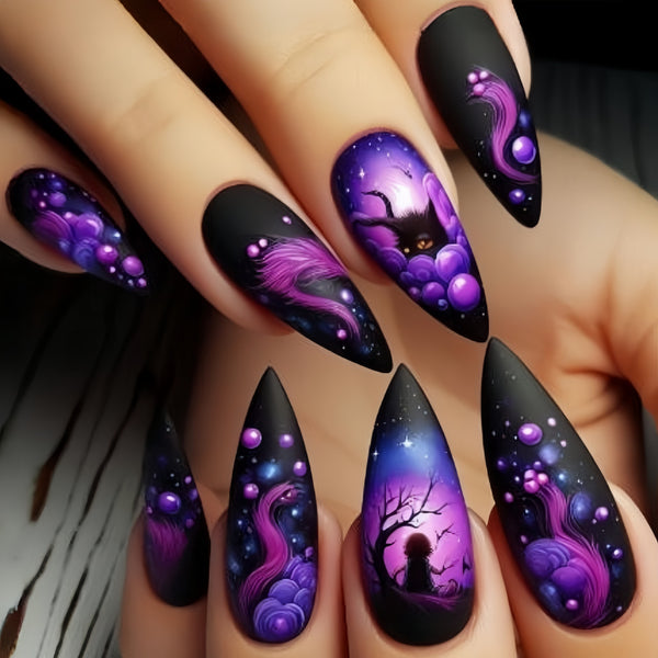 12 Sizes-24 Pcs Press On Nails Y850