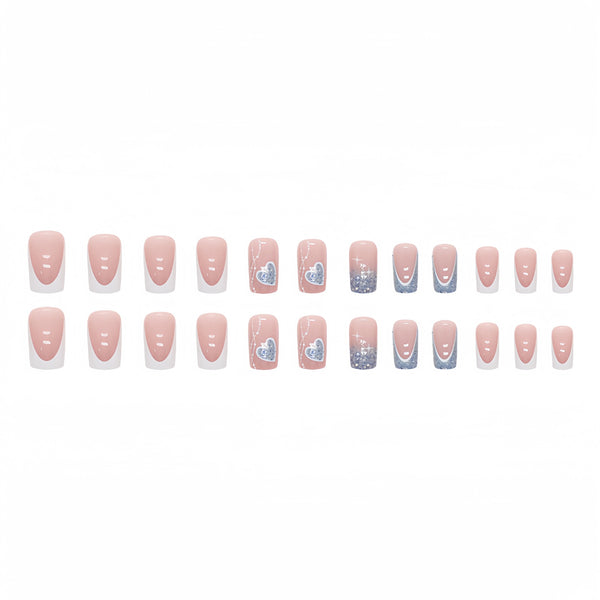 12 Sizes-24 Pcs Press On Nails Y022