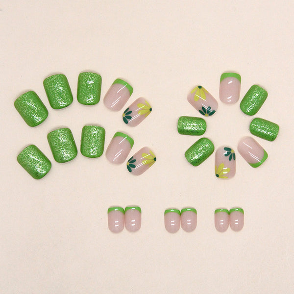 12 Sizes-24 Pcs Press On Nails W1097