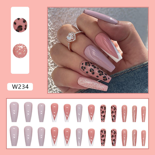 12 Sizes-24 Pcs Press On Nails W234
