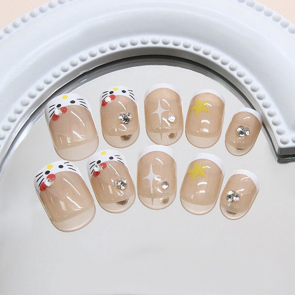 12 Sizes-24 Pcs Press On Nails Z1018