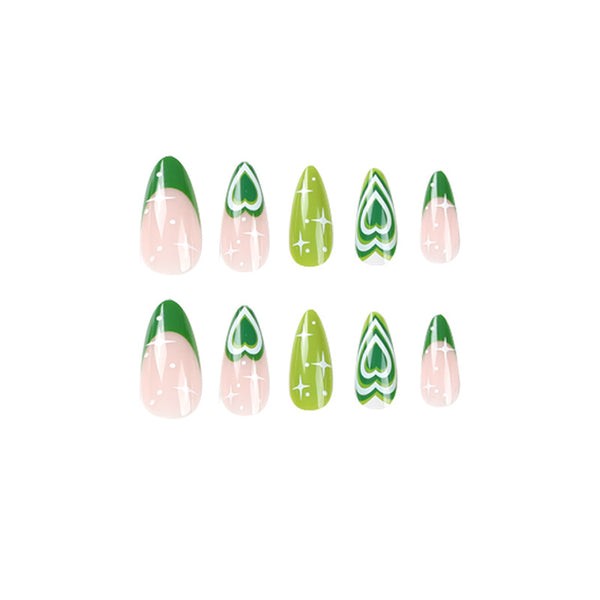 12 Sizes-24 Pcs Press On Nails JP2086