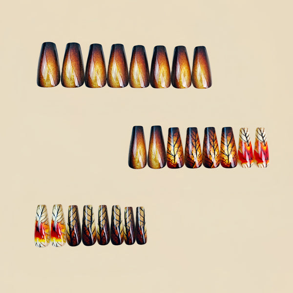 12 Sizes-24 Pcs Press On Nails Y1784