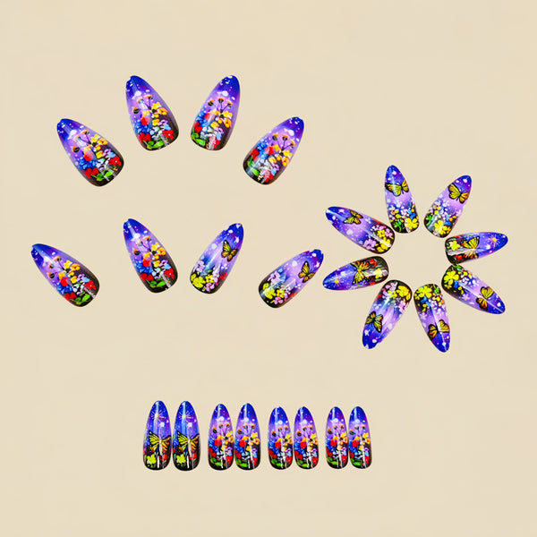 12 Sizes-24 Pcs Press On Nails Y1890