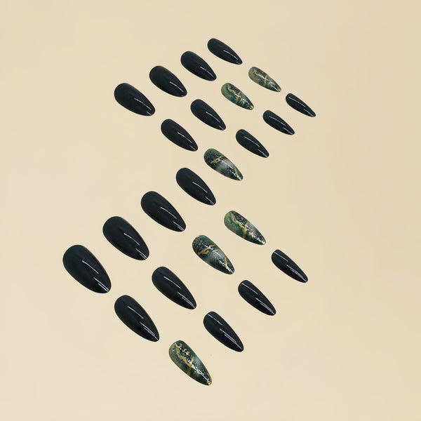 12 Sizes-24 Pcs Press On Nails Y012