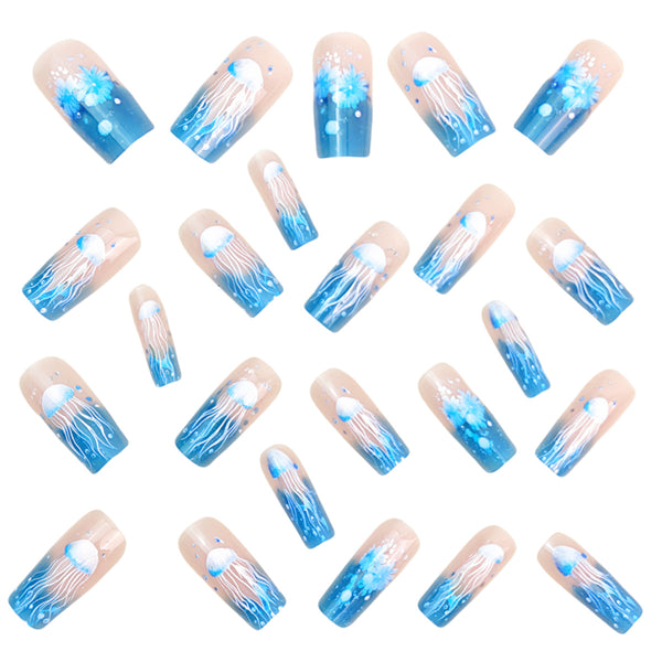12 Sizes-24 Pcs Press On Nails Y1075