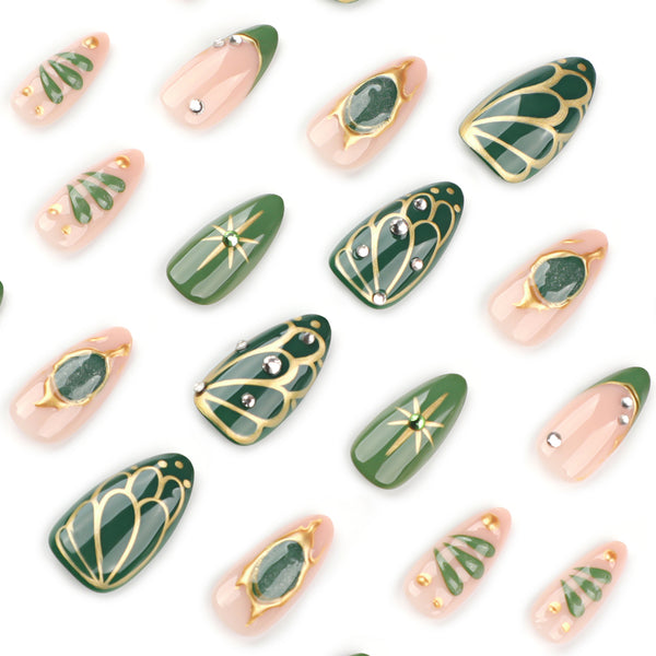 12 Sizes-24 Pcs Press On Nails JP3996