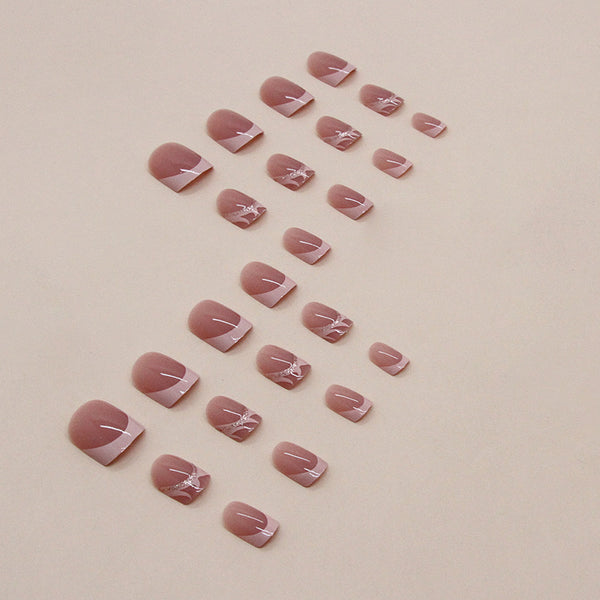 12 Sizes-24 Pcs Press On Nails W1088