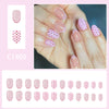 12 Sizes-24 Pcs Press On Nails C1409
