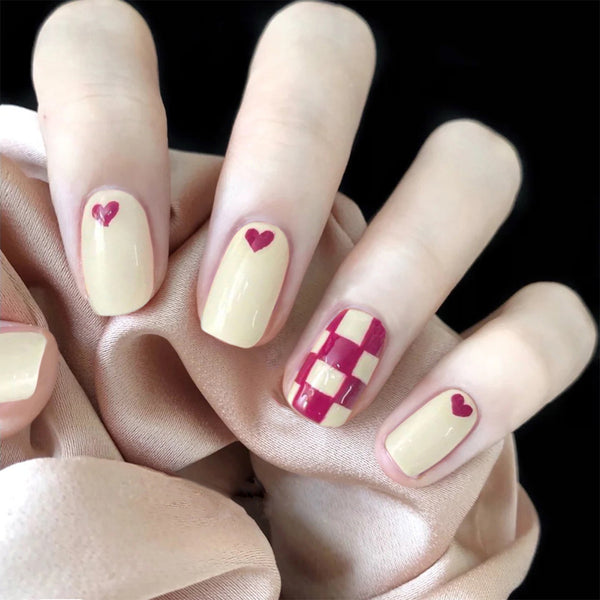 12 Sizes-24 Pcs Press On Nails JP1374
