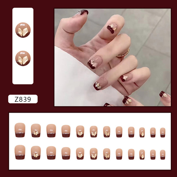 12 Sizes-24 Pcs Press On Nails Z839