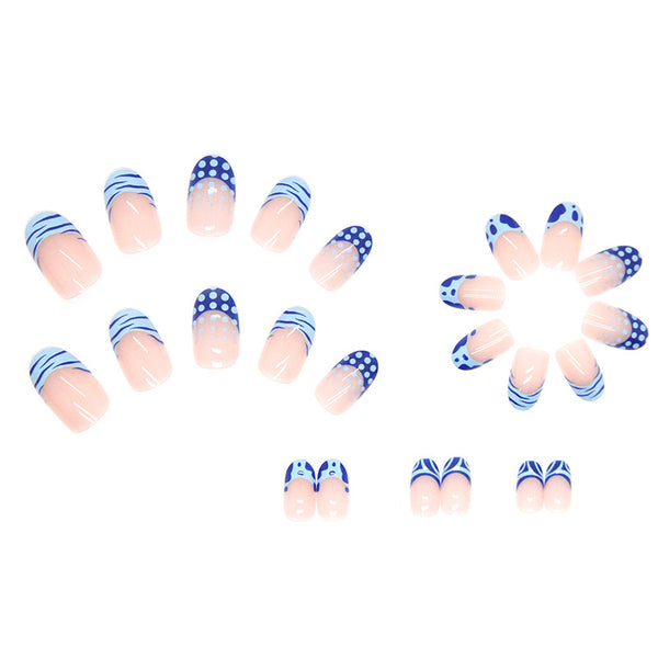 12 Sizes-24 Pcs Press On Nails W193