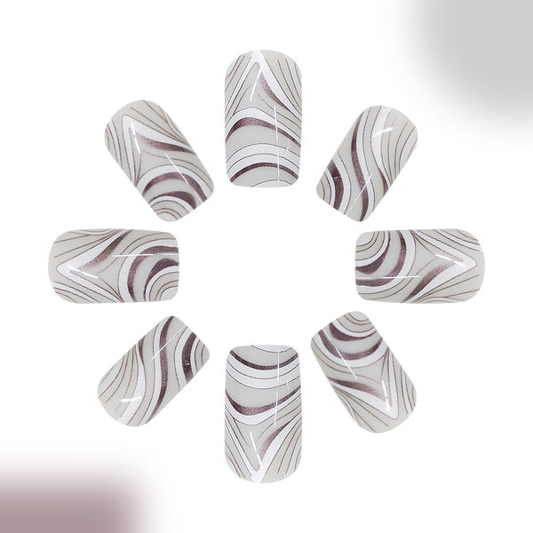 12 Sizes-24 Pcs Press On Nails C750
