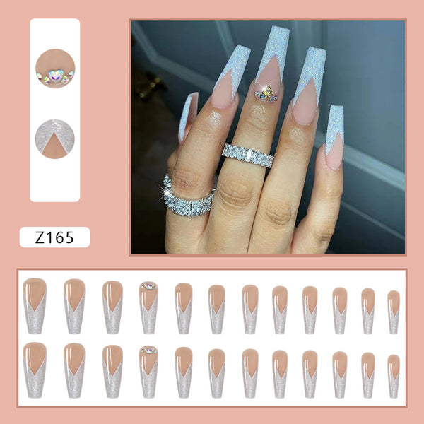 12 Sizes-24 Pcs Press On Nails Z165