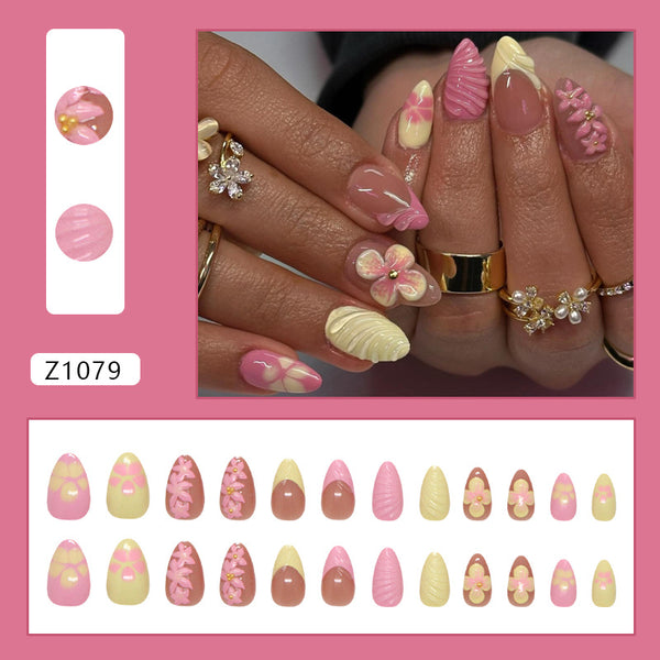 12 Sizes-24 Pcs Press On Nails Z1079