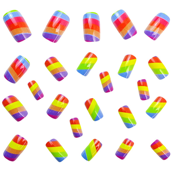 12 Sizes-24 Pcs Press On Nails Y675