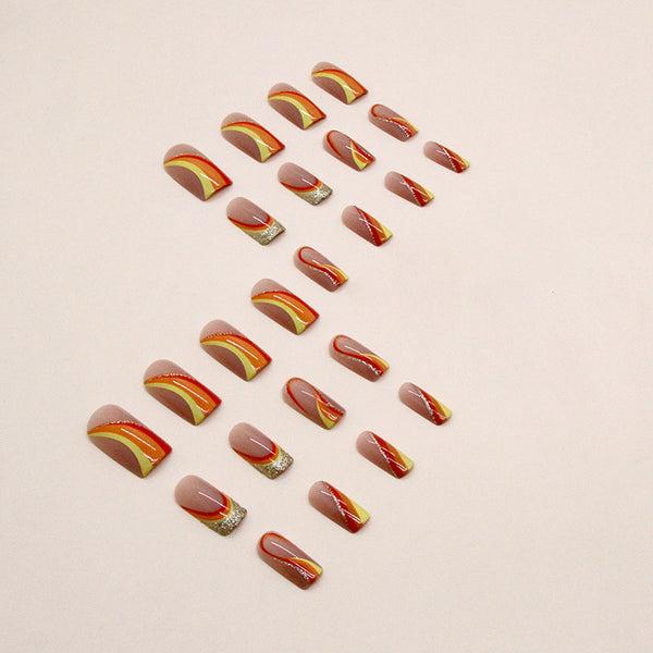 12 Sizes-24 Pcs Press On Nails W1225