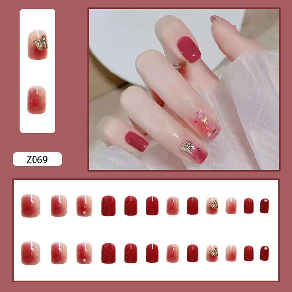 12 Sizes-24 Pcs Press On Nails Z041