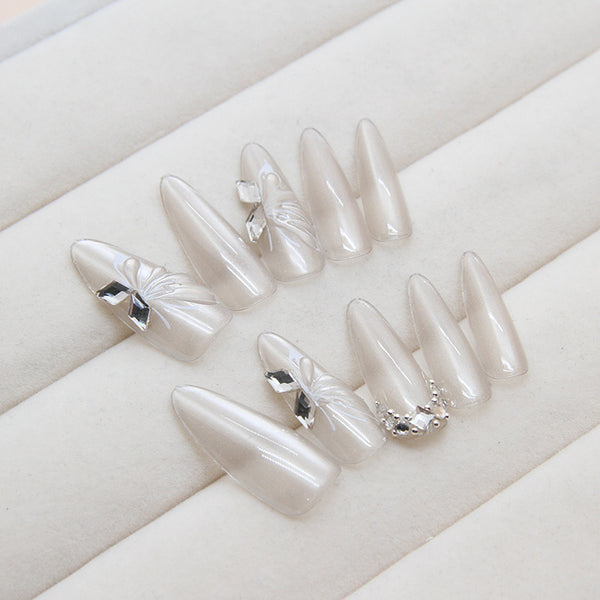 12 Sizes-24 Pcs Press On Nails MY068