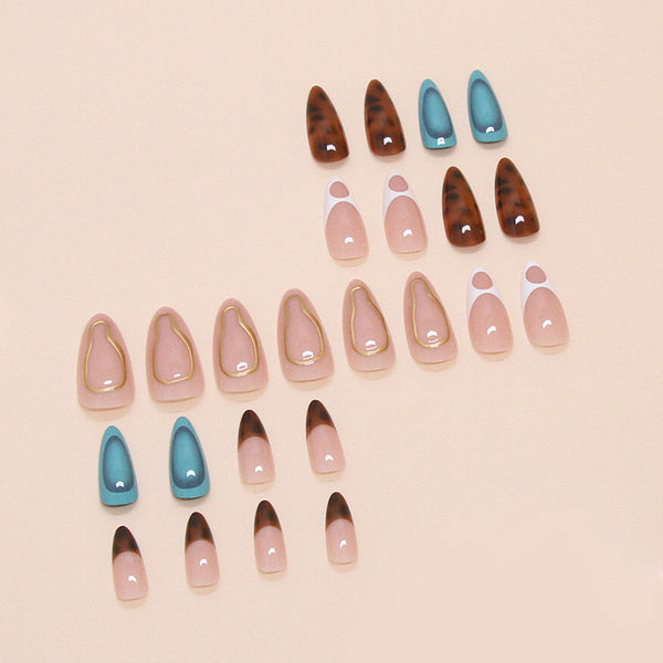 12 Sizes-24 Pcs Press On Nails W1734