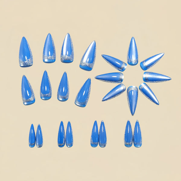 12 Sizes-24 Pcs Press On Nails Y1518