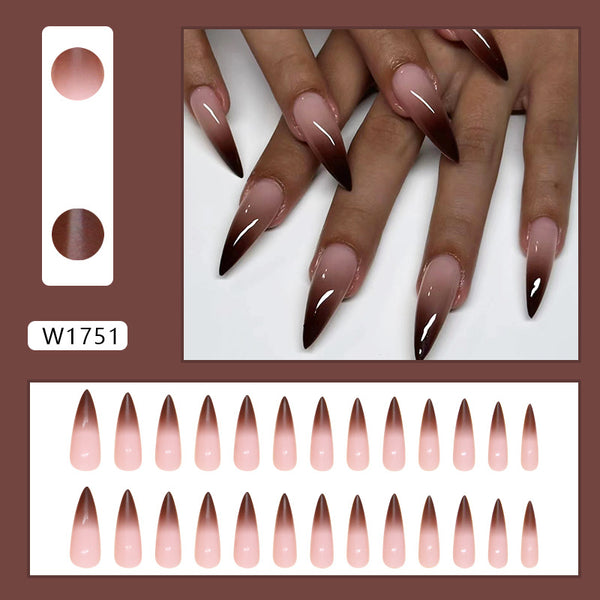 12 Sizes-24 Pcs Press On Nails W1751