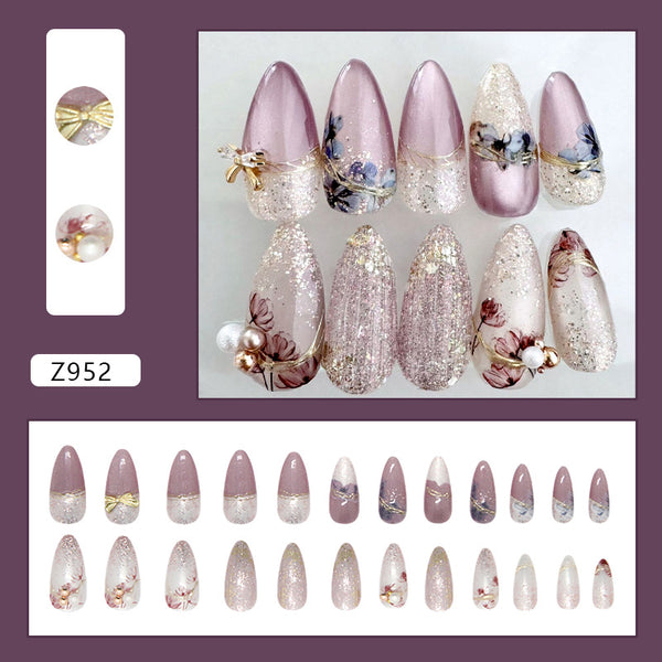 12 Sizes-24 Pcs Press On Nails Z952