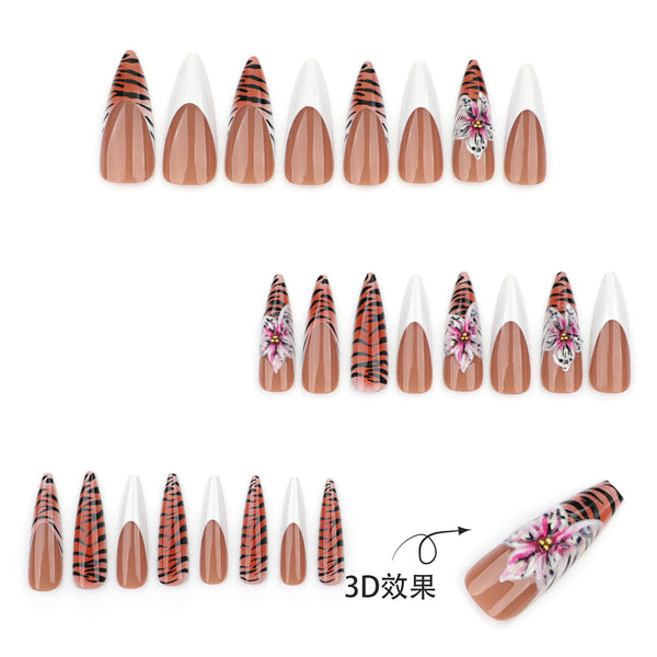 12 Sizes-24 Pcs Press On Nails JP3558