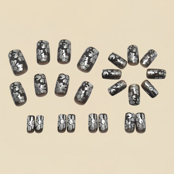 12 Sizes-24 Pcs Press On Nails Y1563