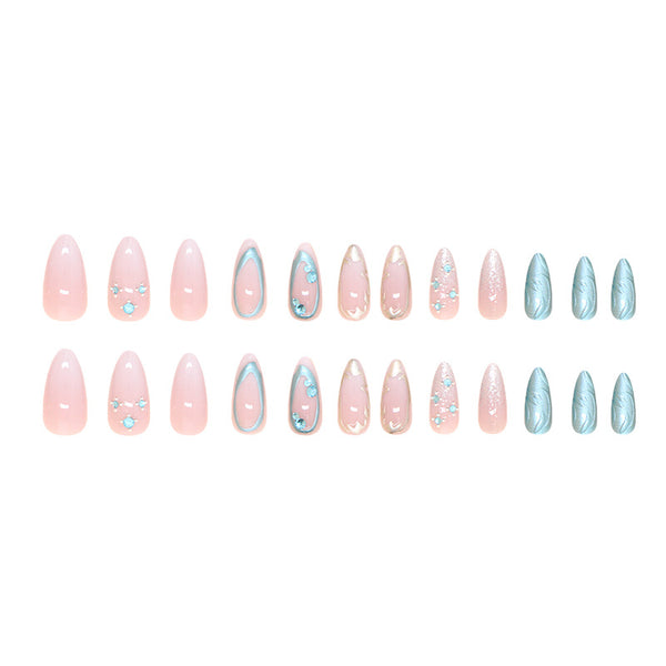 12 Sizes-24 Pcs Press On Nails Z970