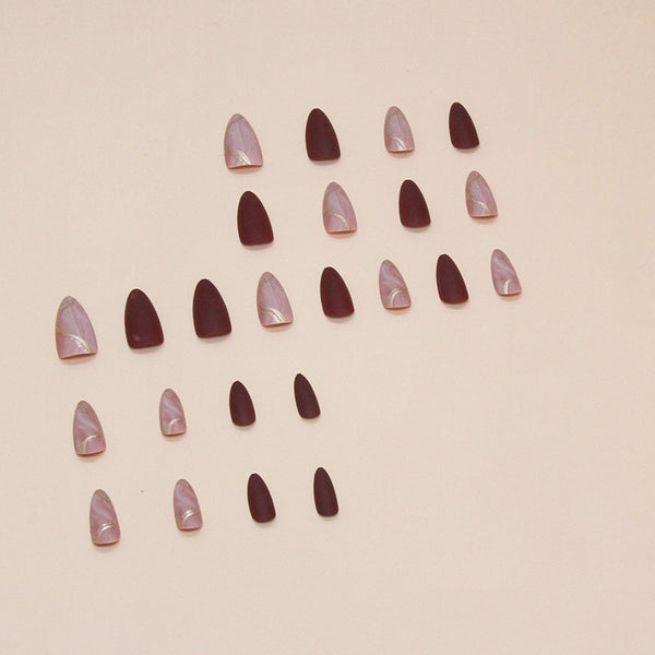 12 Sizes-24 Pcs Press On Nails W1499