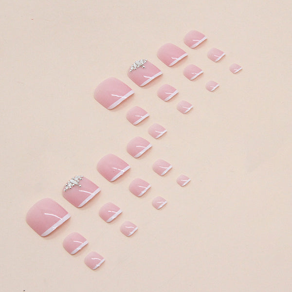 12 Sizes-24 Pcs Press On Nails F093