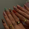 12 Sizes-24 Pcs Press On Nails Z1004