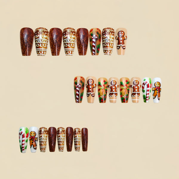 12 Sizes-24 Pcs Press On Nails Y1245