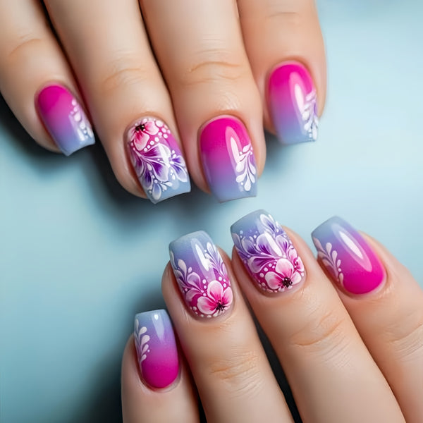 12 Sizes-24 Pcs Press On Nails Y1156