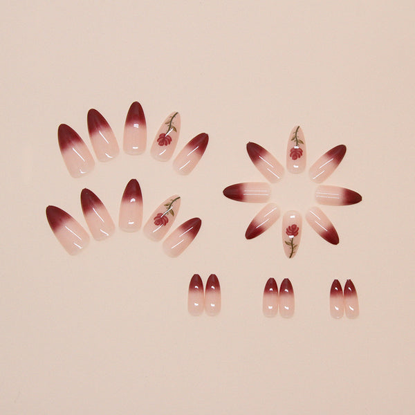 12 Sizes-24 Pcs Press On Nails W1668