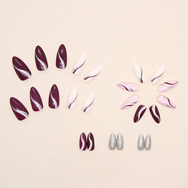 12 Sizes-24 Pcs Press On Nails W271