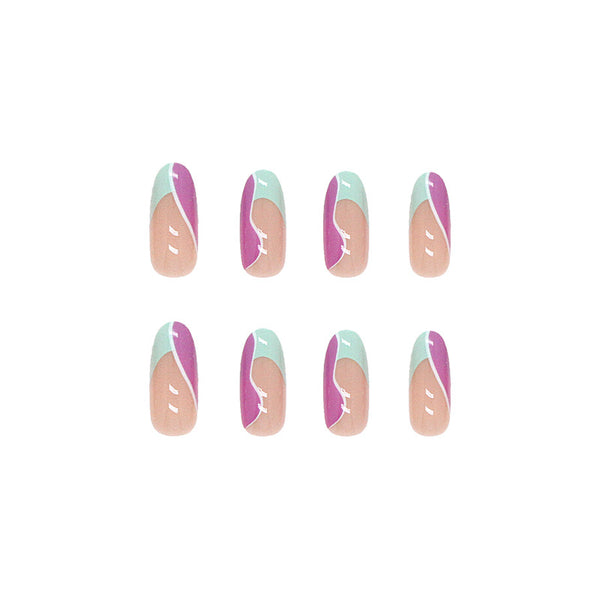 12 Sizes-24 Pcs Press On Nails W094