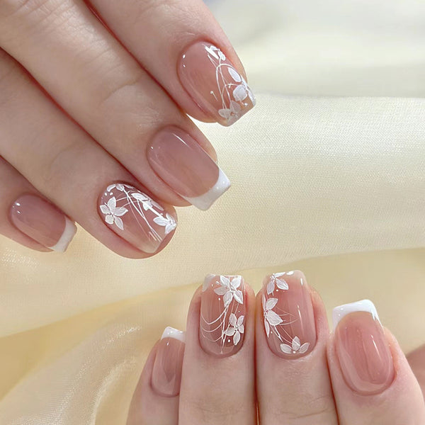 12 Sizes-24 Pcs Press On Nails R846
