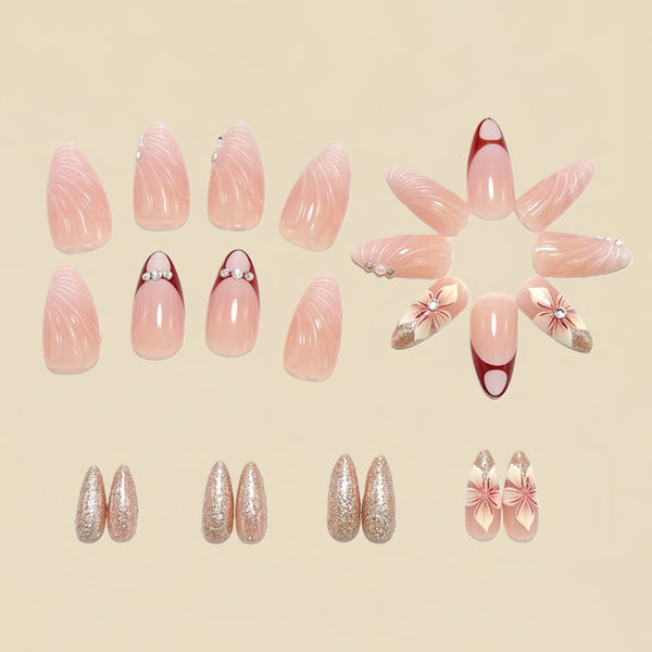 12 Sizes-24 Pcs Press On Nails Y1811