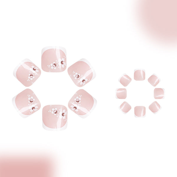 12 Sizes-24 Pcs Press On Nails C1195
