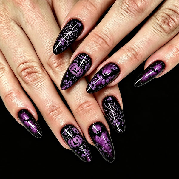 12 Sizes-24 Pcs Press On Nails C2043
