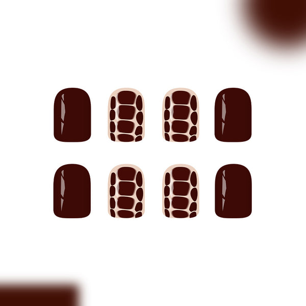 12 Sizes-24 Pcs Press On Nails C1555